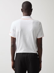 Reiss White Crypto McLaren F1 Team Cotton Polo Shirt - Image 5 of 9