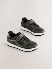 Black/Khaki Elastic Lace Trainers - Image 1 of 6
