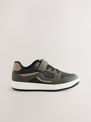 Black/Khaki Elastic Lace Trainers - Image 2 of 6