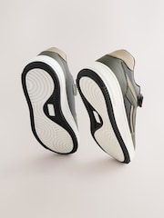 Black/Khaki Elastic Lace Trainers - Image 3 of 6