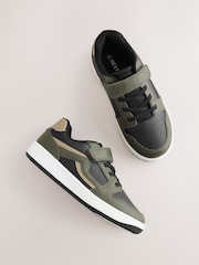 Black/Khaki Elastic Lace Trainers - Image 6 of 6