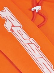 Reiss Papaya Orange Zak McLaren F1 Team Oversize Toggle Hoodie Unisex Fit - Image 5 of 7