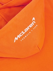 Reiss Papaya Orange Zak McLaren F1 Team Oversize Toggle Hoodie Unisex Fit - Image 6 of 7