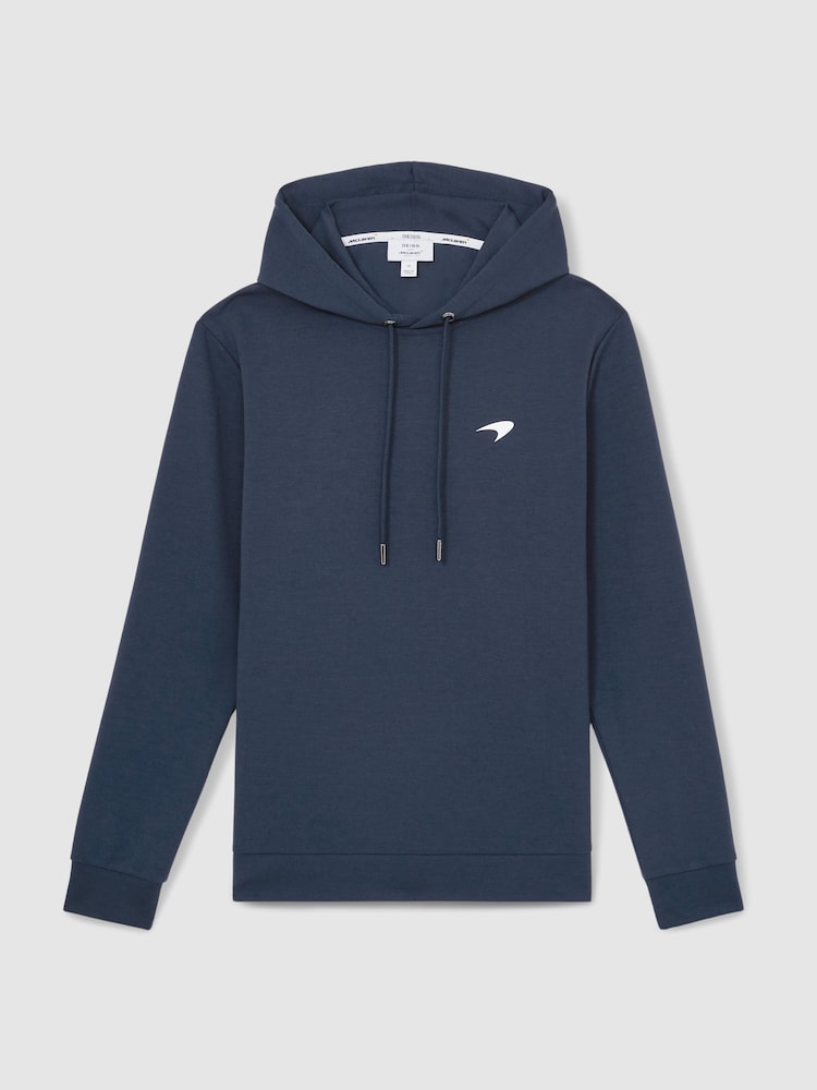 Reiss Airforce Blue Apex McLaren F1 Team Interlock Hoodie - Image 2 of 8