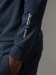 Reiss Airforce Blue Apex McLaren F1 Team Interlock Hoodie - Image 4 of 8