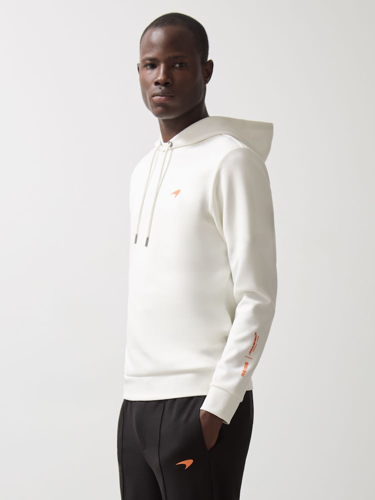 Reiss White Apex McLaren F1 Team Interlock Hoodie - Image 1 of 7