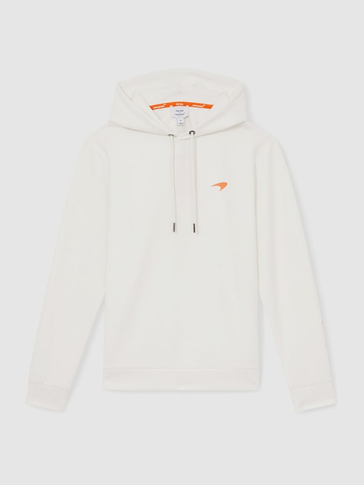 Reiss White Apex McLaren F1 Team Interlock Hoodie - Image 2 of 7