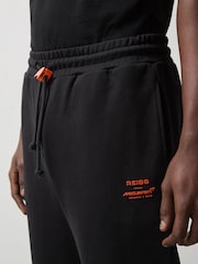 Reiss Black Ryder McLaren F1 Team Drawstring Joggers Unisex Fit - Image 2 of 7