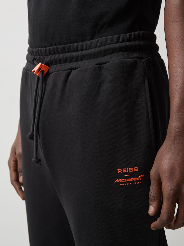Reiss Black Ryder McLaren F1 Team Drawstring Joggers Unisex Fit - Image 2 of 7