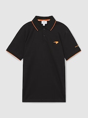 Reiss Black Crypto McLaren F1 Team Cotton Polo Shirt - Image 2 of 9