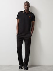 Reiss Black Crypto McLaren F1 Team Cotton Polo Shirt - Image 6 of 9