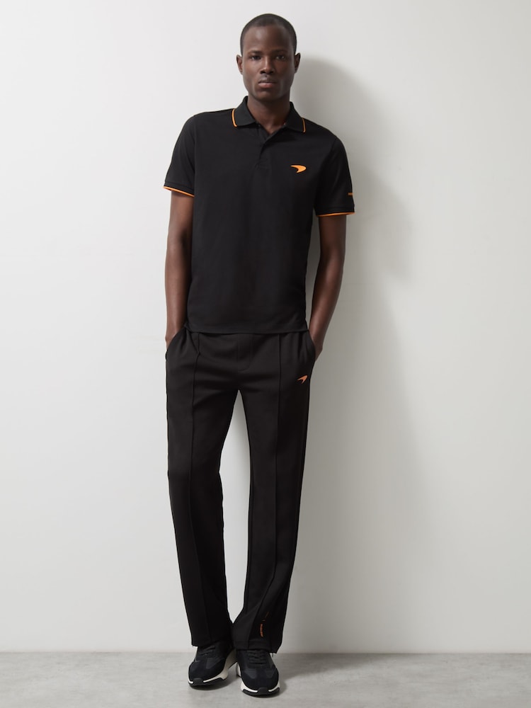 Reiss Black Crypto McLaren F1 Team Cotton Polo Shirt - Image 6 of 9