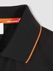 Reiss Black Crypto McLaren F1 Team Cotton Polo Shirt - Image 8 of 9