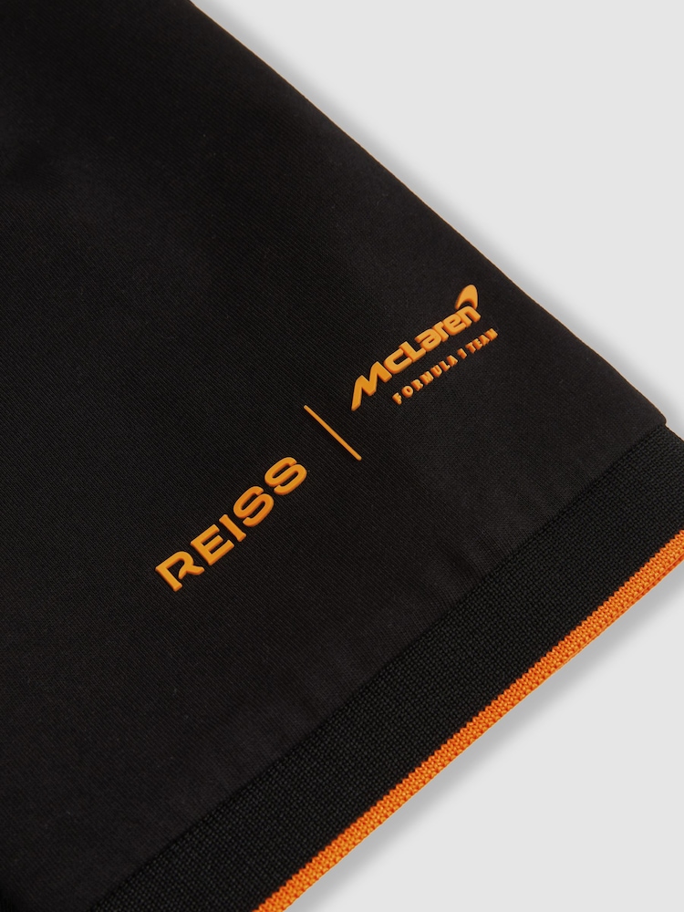 Reiss Black Crypto McLaren F1 Team Cotton Polo Shirt - Image 9 of 9