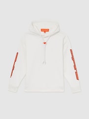 Reiss White Zak McLaren F1 Team Oversize Toggle Hoodie Unisex Fit - Image 2 of 10