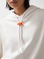 Reiss White Zak McLaren F1 Team Oversize Toggle Hoodie Unisex Fit - Image 4 of 10