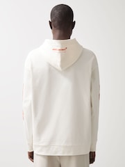 Reiss White Zak McLaren F1 Team Oversize Toggle Hoodie Unisex Fit - Image 7 of 10