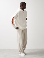 Reiss White Zak McLaren F1 Team Oversize Toggle Hoodie Unisex Fit - Image 8 of 10