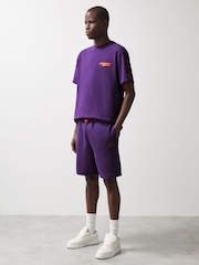 Reiss Purple Knox McLaren F1 Team Drawstring Shorts - Image 1 of 8