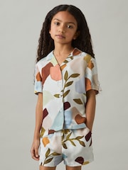 Reiss Multi Tommi Printed Cuban Collar Shirt - Image 2 of 4