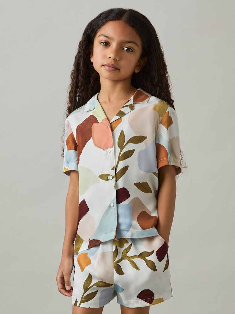 Reiss Multi Tommi Printed Cuban Collar Shirt - Image 2 of 4