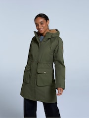 Animal Green Agnes Womens Borg Lined Parka Jacket - Image 3 of 4