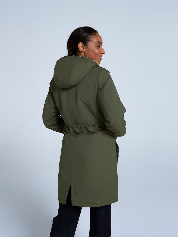 Animal Green Agnes Womens Borg Lined Parka Jacket - Image 4 of 4