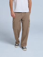 Animal Brown Dusk Mens Cargo 100% Cotton Trousers - Image 1 of 4