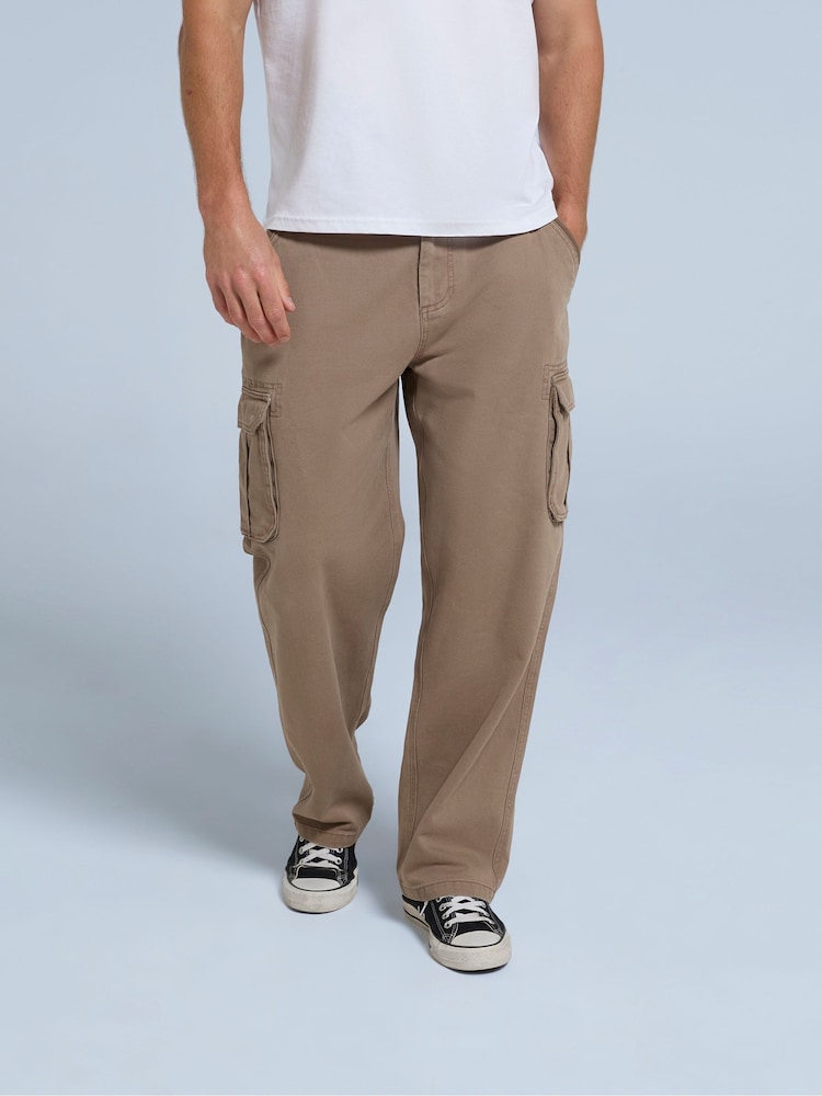Animal Brown Dusk Mens Cargo 100% Cotton Trousers - Image 1 of 4