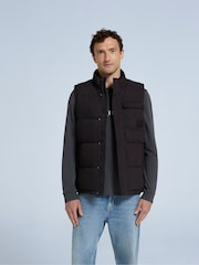 Animal Black Fistral Mens Padded Borg Lined 100% Cotton Gilet - Image 1 of 4