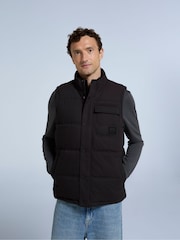 Animal Black Fistral Mens Padded Borg Lined 100% Cotton Gilet - Image 3 of 4