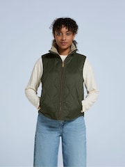 Animal Green Hayle Womens Borg Lined Gilet - Image 2 of 4