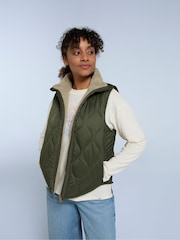 Animal Green Hayle Womens Borg Lined Gilet - Image 3 of 4