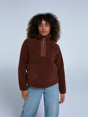 Animal Purple Keely Womens Borg Half Zip Fleece - Image 3 of 4