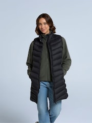 Animal Black Womens Frankie Padded Longline Gilet - Image 2 of 4