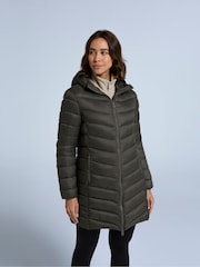 Animal Green Frankie Womens Padded Longline Jacket - Image 1 of 4