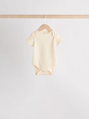 Cream Baby Short Sleeve Bodysuits 5 Pack - Image 2 of 15