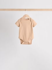 Cream Baby Short Sleeve Bodysuits 5 Pack - Image 5 of 15