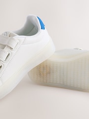 White Happy Face Light Up Touch Fastening Trainers - Image 4 of 8
