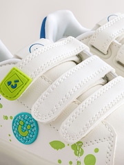 White Happy Face Light Up Touch Fastening Trainers - Image 5 of 8