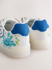 White Happy Face Light Up Touch Fastening Trainers - Image 6 of 8
