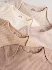 Cream Baby Long Sleeve Bodysuits 5 Pack - Image 10 of 15