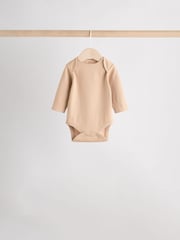 Cream Baby Long Sleeve Bodysuits 5 Pack - Image 3 of 15
