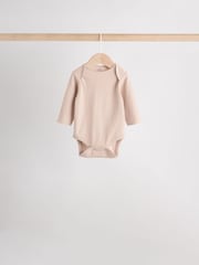 Cream Baby Long Sleeve Bodysuits 5 Pack - Image 4 of 15