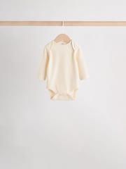 Cream Baby Long Sleeve Bodysuits 5 Pack - Image 5 of 15