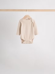 Cream Baby Long Sleeve Bodysuits 5 Pack - Image 6 of 15