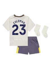Castore White Everton Third Baby Kit 2024-25 Coleman 23 Football Shirt - Image 2 of 3