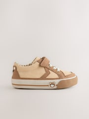 Brown Bear Standard Fit (F) Touch Fastening Elastic Lace Trainers - Image 2 of 6