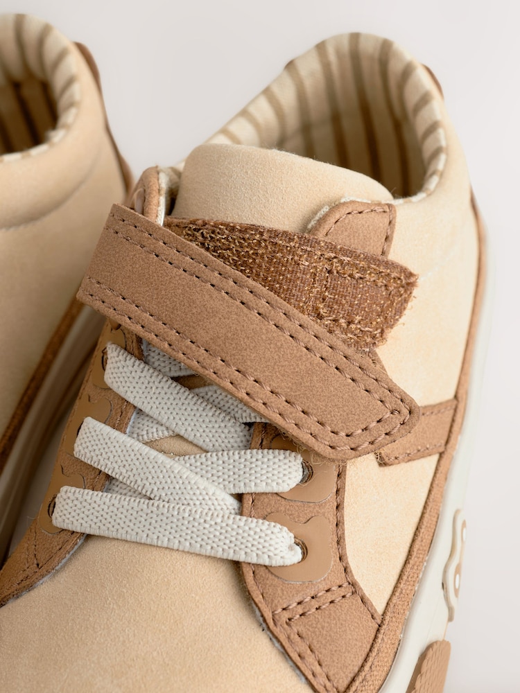Brown Bear Standard Fit (F) Touch Fastening Elastic Lace Trainers - Image 6 of 6
