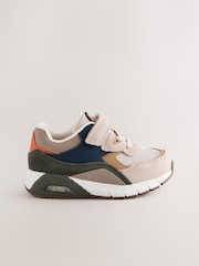 Neutral/Green Elastic Lace Trainers - Image 2 of 5